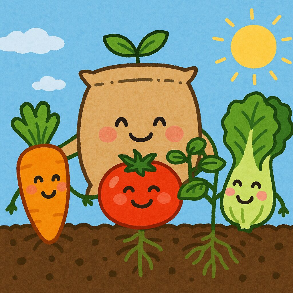 有機肥料が土と野菜を育てる