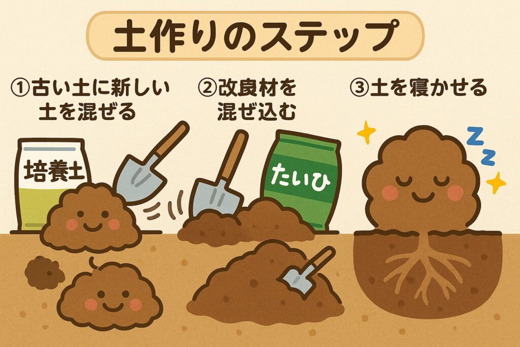 土作りの基本的な流れ