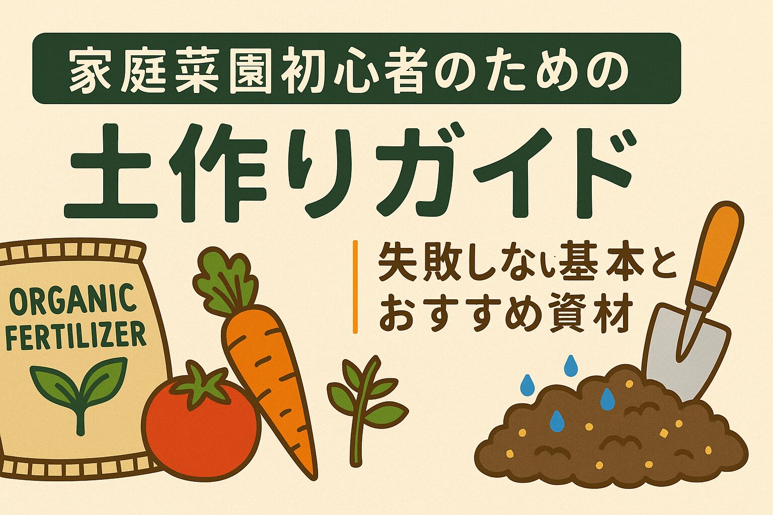 家庭菜園初心者のための土作りガイド｜失敗しない基本とおすすめ資材