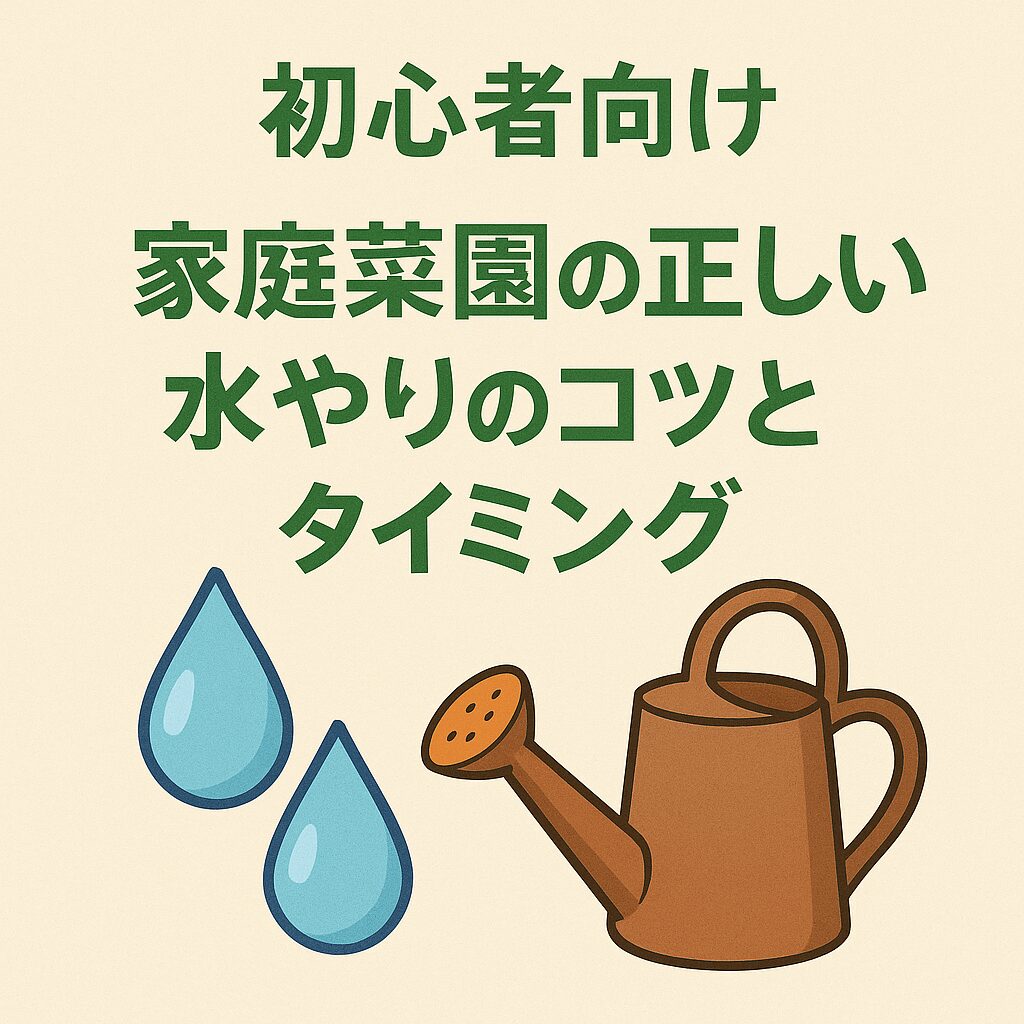 初心者向け|家庭菜園の正しい水やりのコツとタイミング